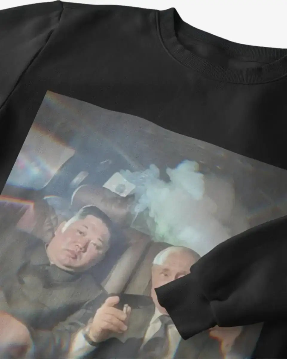 S302 - Sweatshirt - Putin & Kim Driving - Funny Outfits