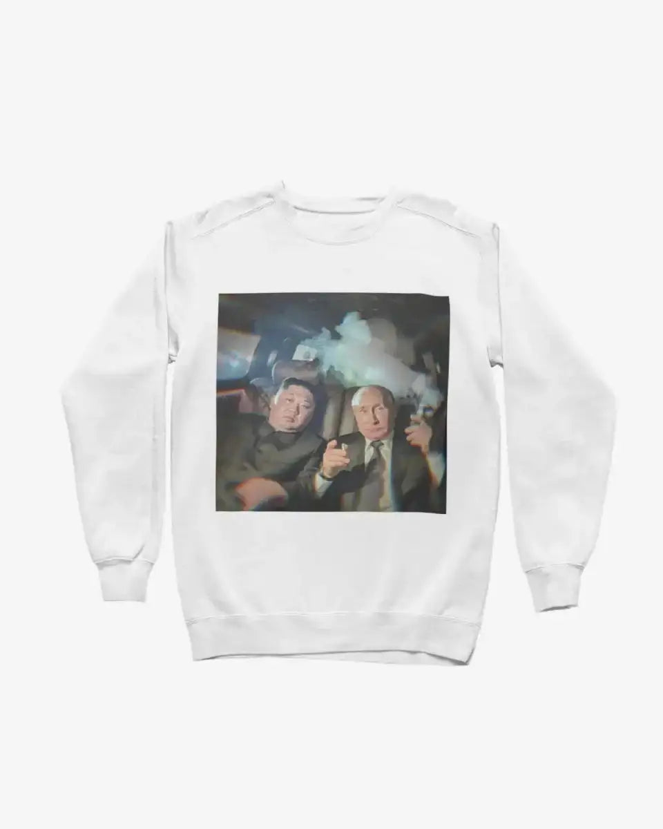 S302 - Sweatshirt - Putin & Kim Driving - Funny Outfits