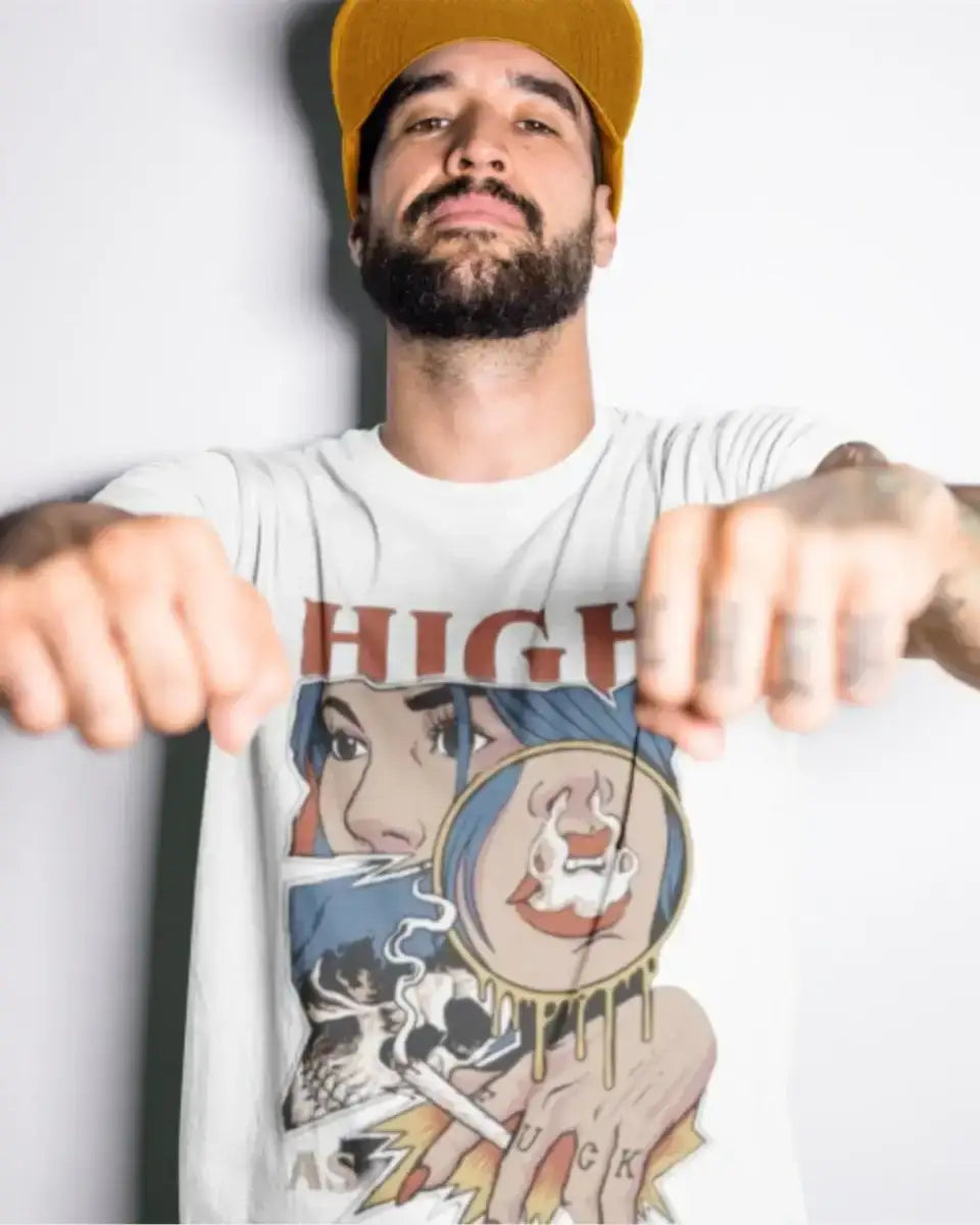 T116 - T-shirt - High As Fxxk - Funny Outfits