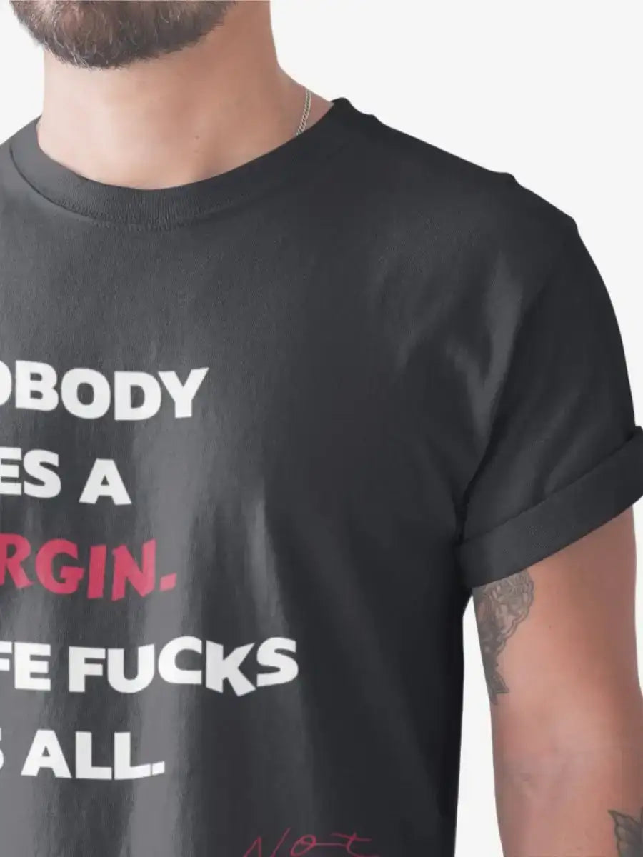 T418 - T-shirt - Dies A Virgin - Funny Outfits