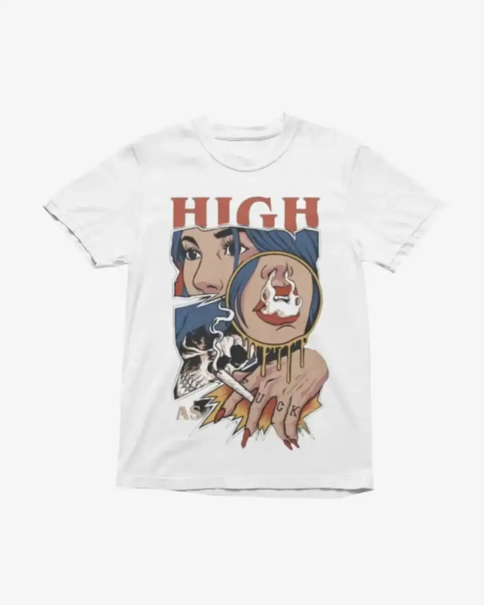 T116 - T-shirt - High As Fxxk - Funny Outfits