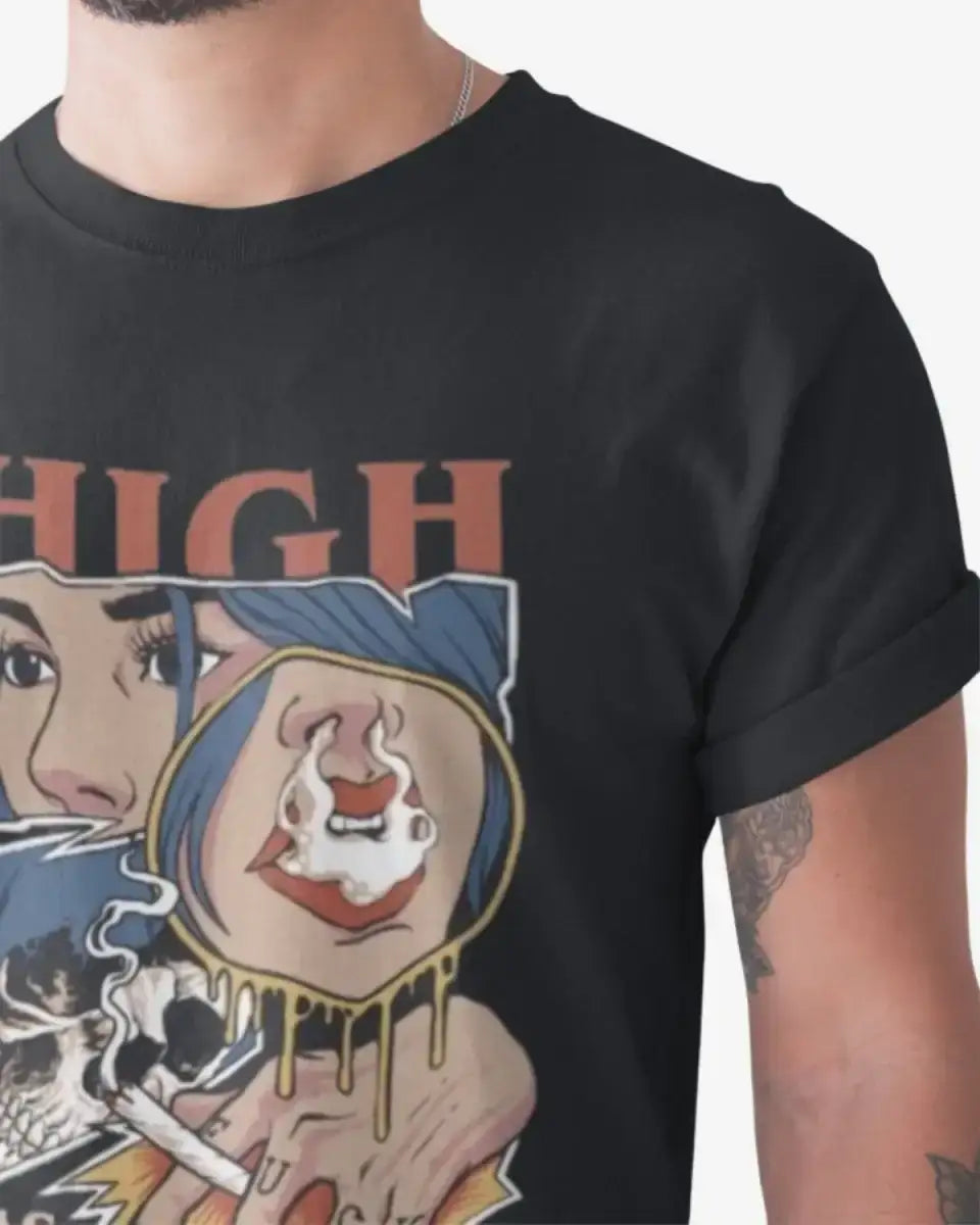 T116 - T-shirt - High As Fxxk - Funny Outfits