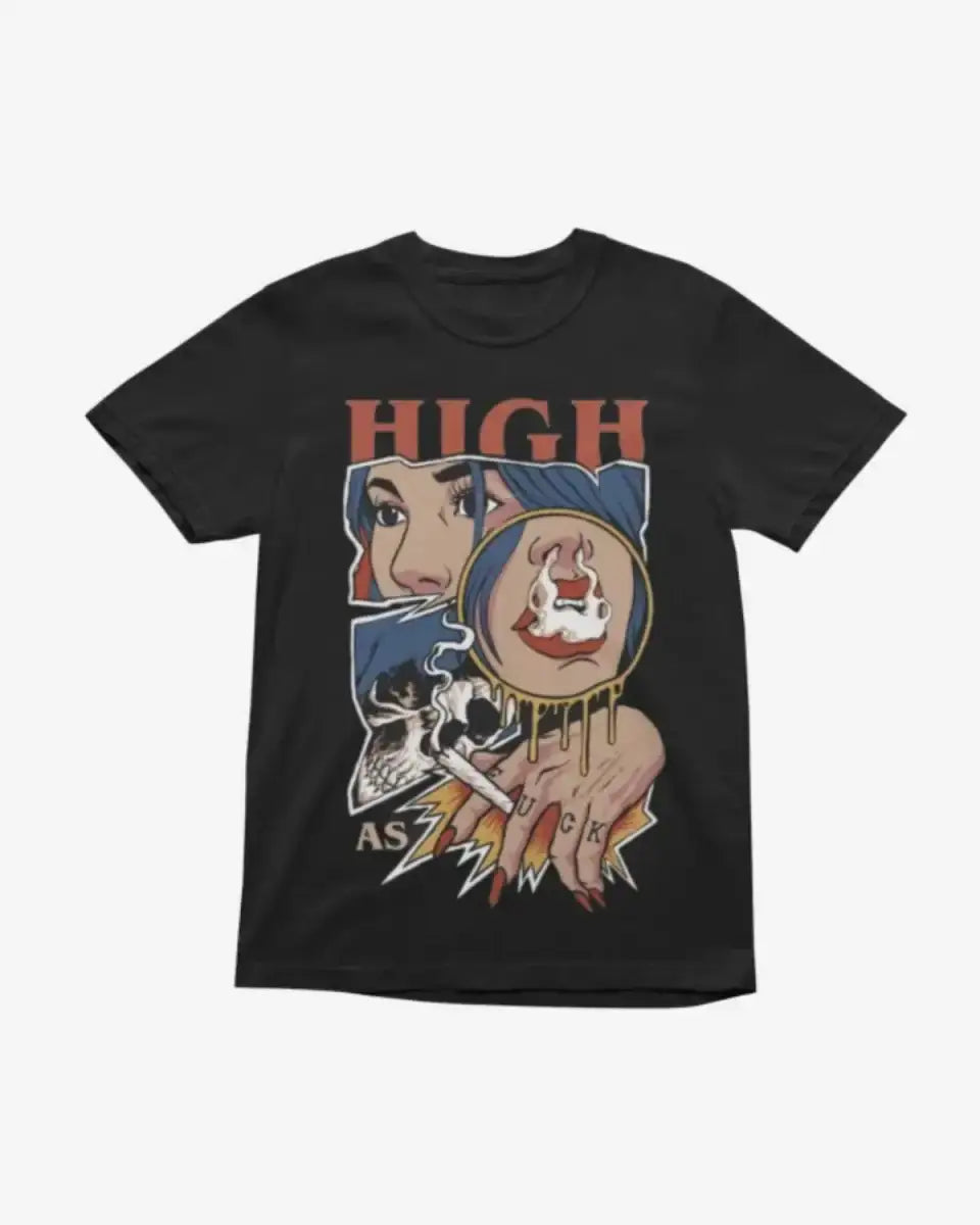 T116 - T-shirt - High As Fxxk - Funny Outfits