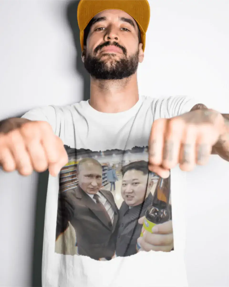 T304 - T-shirt - Putin & Kim Cheers - Funny Outfits
